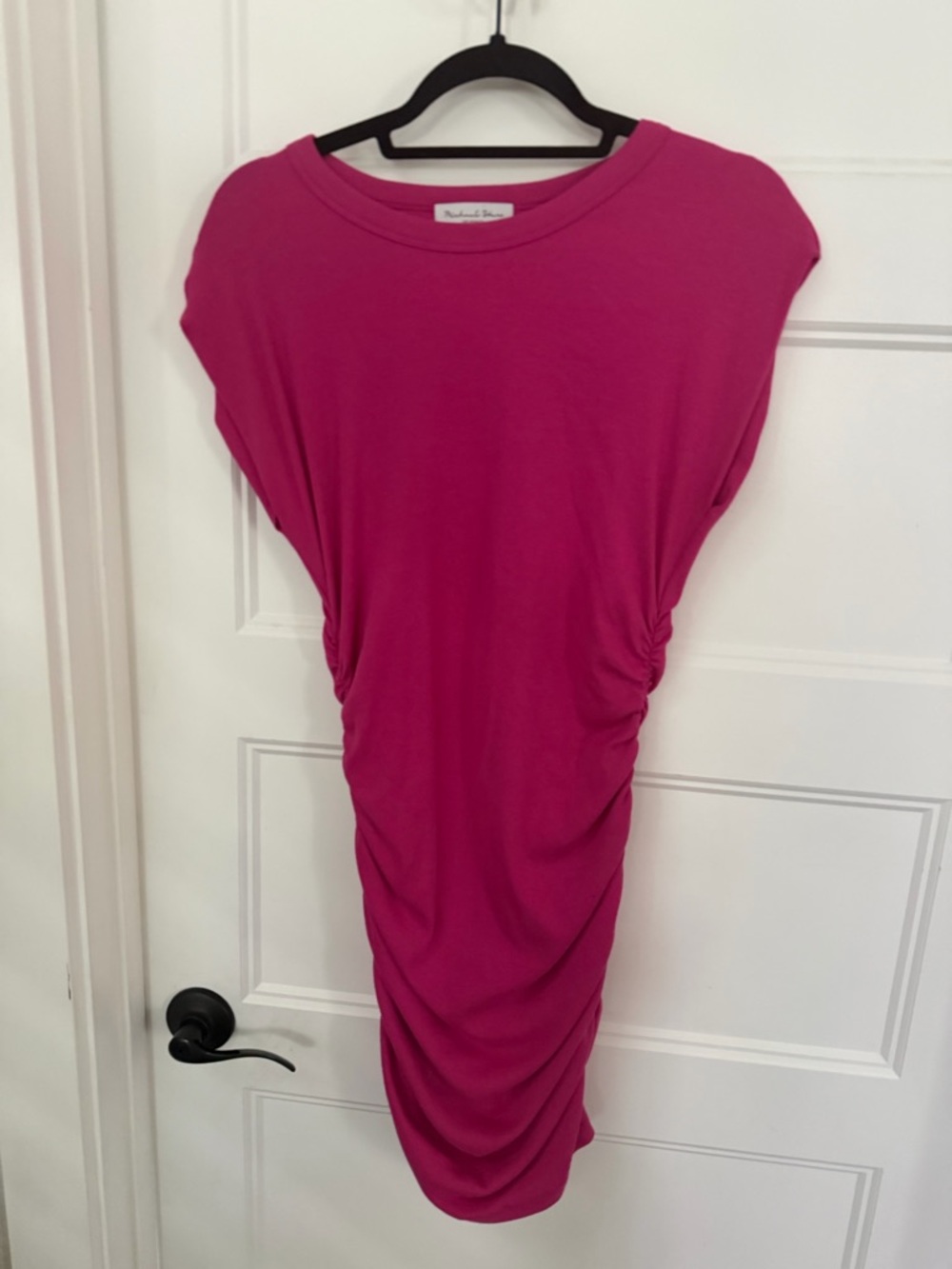Michael Stars Fuchsia Pink Ruched Dress